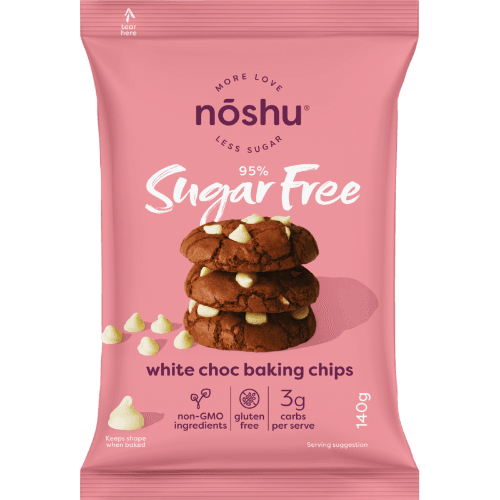 Noshu 95% Sugar Free White Choc Baking Chips