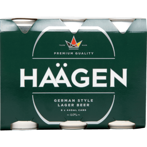 Haagen German Style Lager Beer Cans