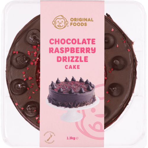 Original Foods Chocolate & Raspberry Drizzle 8" Cake