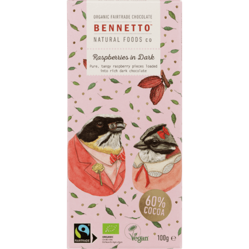 Bennetto Raspberries In Dark Chocolate Block