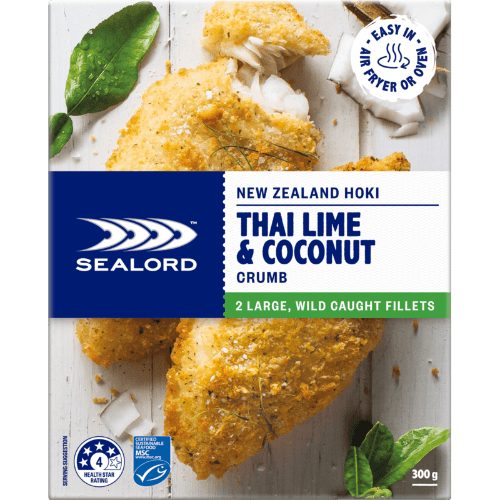 Sealord Hoki Thai Lime & Coconut Crumb Wild Caught Fillets