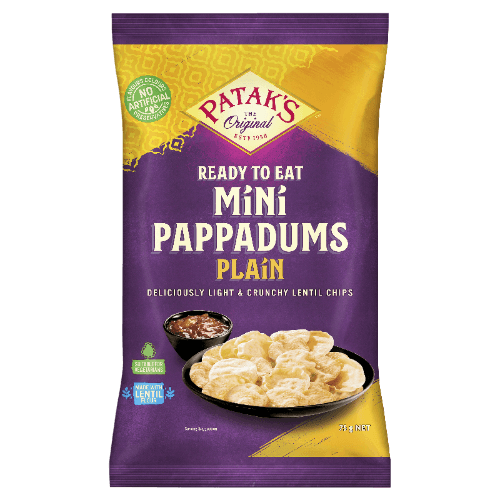 Patak's Ready To Eat Plain Mini Pappadums