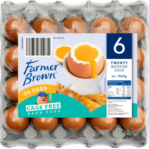 Farmer Brown Cage Free Barn Size 6 Eggs