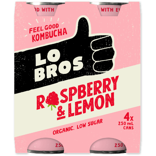 Lo Bros Raspberry & Lemon Kombucha