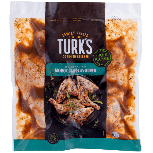 Turk's Free Range Moroccan Flavoured Butterflied Chicken