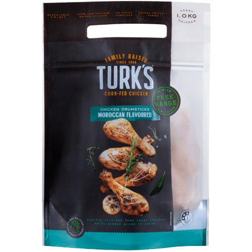 Turk's Free Range Moroccan Flavoured Chicken Drumsticks 1 kg
