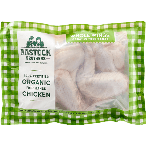 Bostock Brothers 100% Certified Organic Free Range Whole Chicken Wings per kg