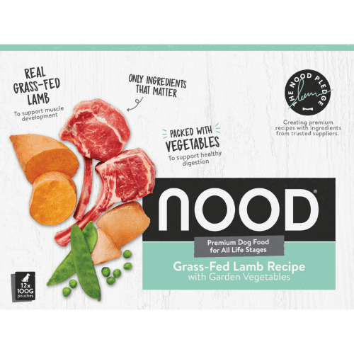 Nood Grass-Fed Lamb Recipe With Garden Vegetables Premium Dog Food 12 × 100 g