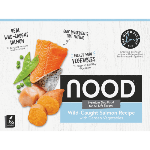 Nood Wild-Caught Salmon Recipe With Garden Vegetables Premium Dog Food 12 × 100 g