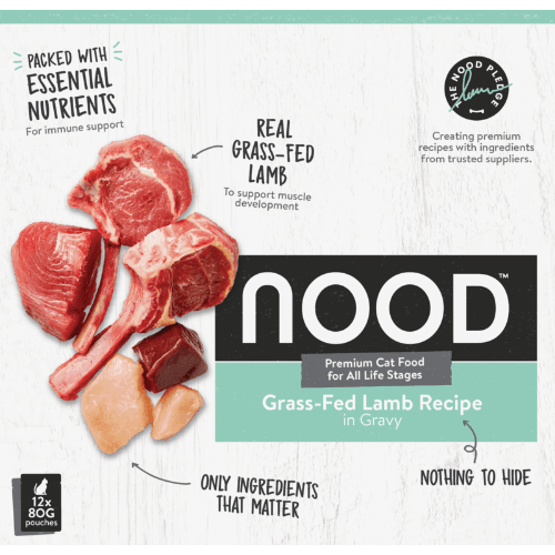 Nood Grass-Fed Lamb Recipe In Gravy Premium Cat Food 12 × 80 g