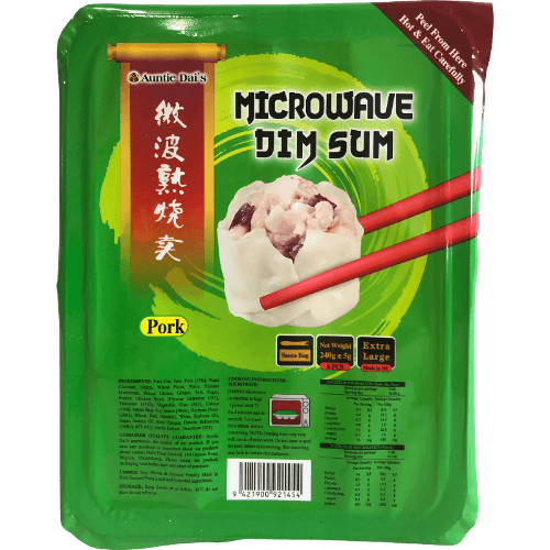 Auntie Dai's Pork Frozen Microwavable Dum Sum 240 g