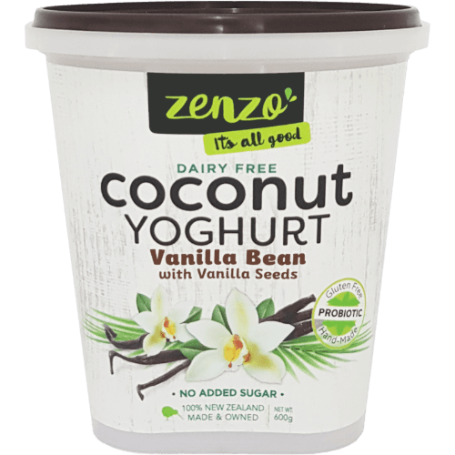 Zenzo Dairy Free Vanilla Bean With Vanilla Seeds Coconut Yoghurt 600 g