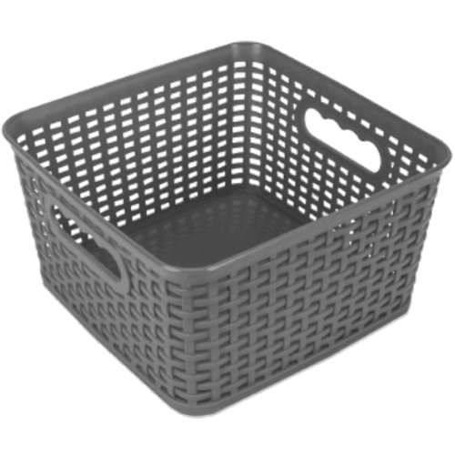 Effects Small Square Plastic Woven Basket