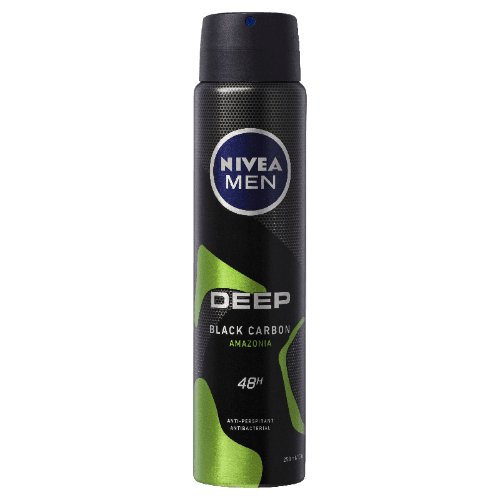 Nivea Men Deep Black Carbon Amazonia 48Hr Anti-Perspirant Deodorant 250 mL