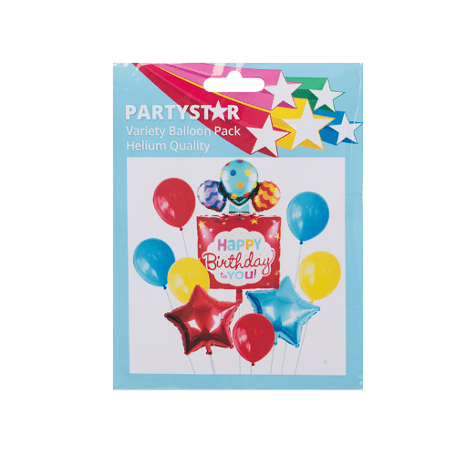 Korbond Partystar Variety Balloon Pack Helium Quality