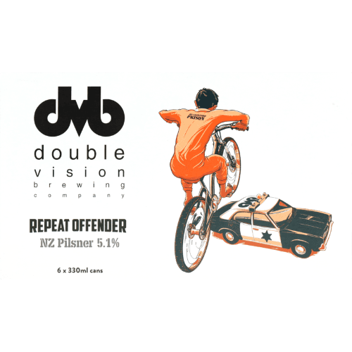 Double Vision Brewing Company Repeat Offender NZ Pilsner Cans