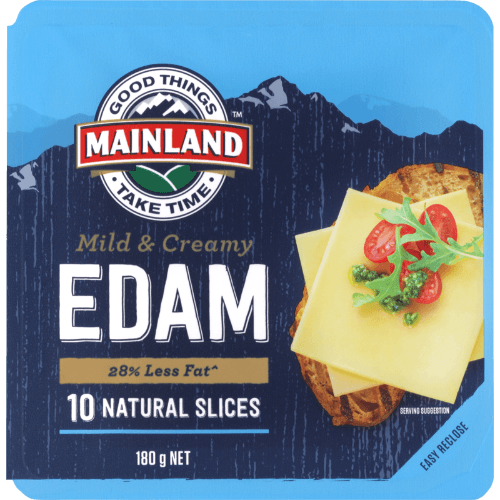 Mainland Mild & Creamy Edam Natural Cheese Slices