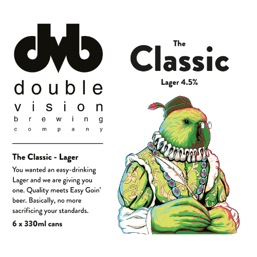 Double Vision Brewing Company Lager Cans 6 × 330 mL