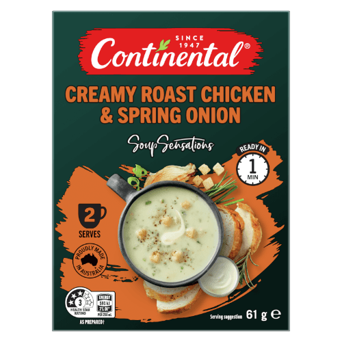 Continental Sensations Creamy Roast Chicken & Spring Onion With Roasted Garlic Croutons Soup