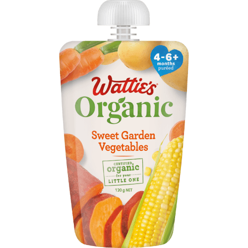 Wattie's Organic Sweet Garden Vegetables 4-6+ Months Pureed