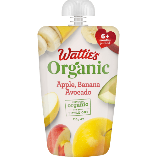 Wattie's Organic Apple Banana & Avocado 6+ Months Pureed