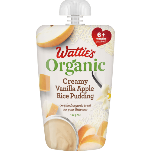 Wattie's Organic Creamy Vanilla Apple Rice Pudding 6+ Months Pureed