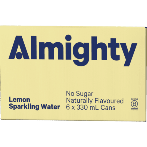 Almighty No Sugar Lemon Sparkling Water