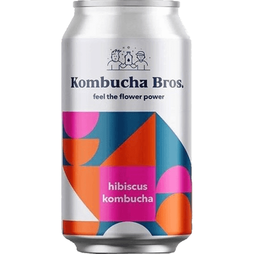 Kombucha Bros Hibiscus Carbonated Beverage 330 mL