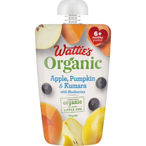 Wattie's Organic Apple Pumpkin & Kumara With Blueberries 6+ Months Pureed