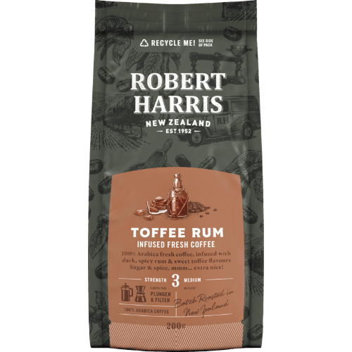 Robert Harris Toffee Rum Strength 3 Medium Infused Fresh Coffee