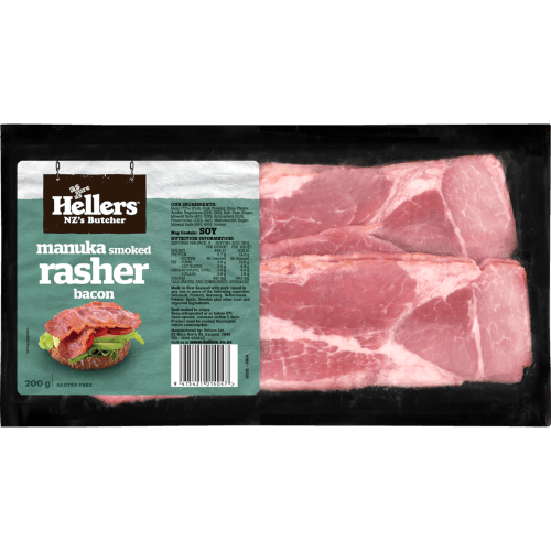 Hellers Manuka Smoked Rasher Bacon