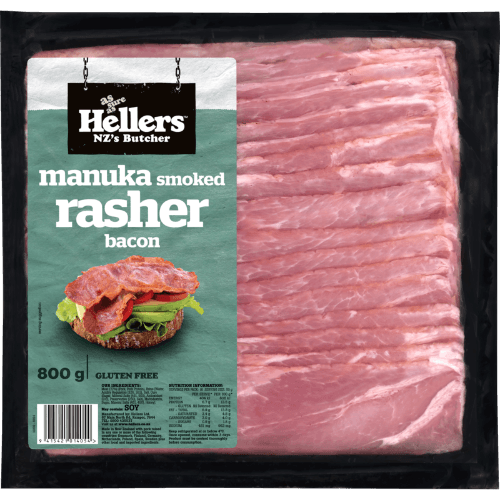 Hellers Manuka Smoked Rasher Bacon