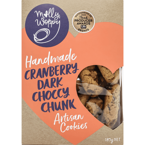 Molly Woppy Handmade Cranberry Dark Choccy Chunk Artisan Cookies