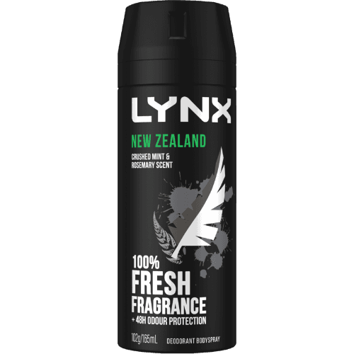 Lynx New Zealand Crushed Mint & Rosemary 48hr Deodorant Antiperspirant Bodyspray