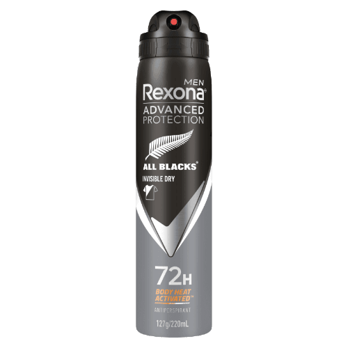 Rexona Men Advanced Protection All Blacks Invisible Dry 72Hr Antiperspirant Deodorant