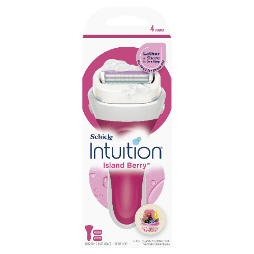 Schick Intuition Island Berry Razor Kit +2 Cartridges