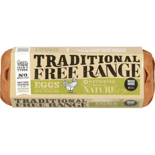 Traditional Eggs Free Range Mixed Grade 12 pack
