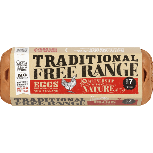 Traditional Eggs Free Range Size 7 12 pack