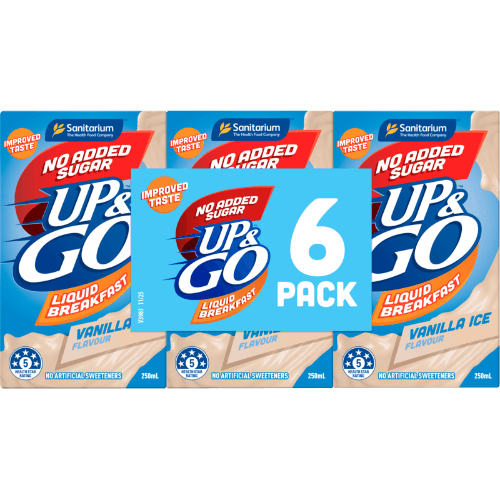 Sanitarium Up & Go No Added Sugar Vanilla Ice Flavour Liquid Breakfast