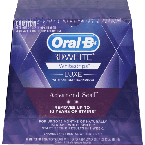 Oral-B 3D White Luxe Advance Seal White Strips Dental Whitening Kit