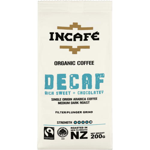 IncaFe Organic Coffee Decaf Filter Plunger Coffee 200 g