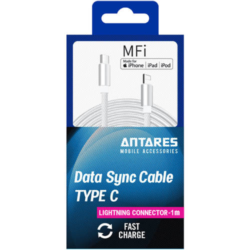Antares Lightning Connector Type C 1m Data Sync Cable