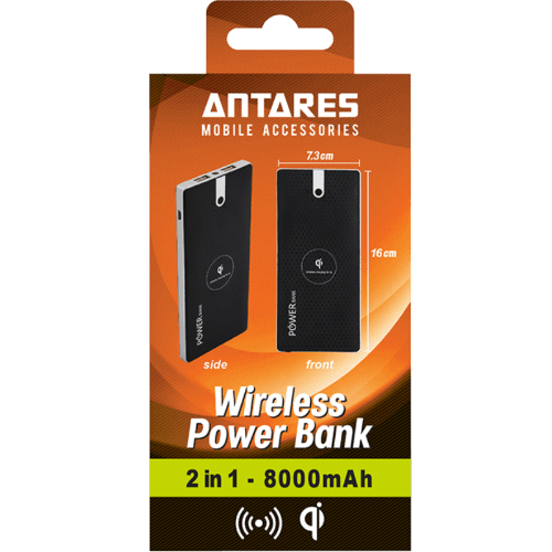 Antares Wireless & USB 2n1 Power Bank Pack