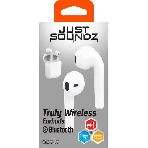 Justsoundz White Apollo Truly Wireless Earbuds