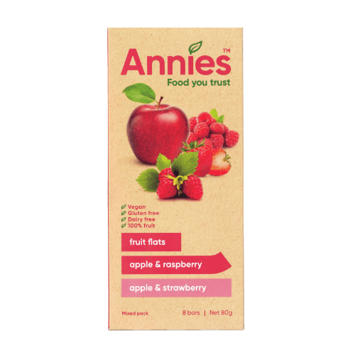Annies Apple Raspberry & Apple Strawberry Fruit Flats