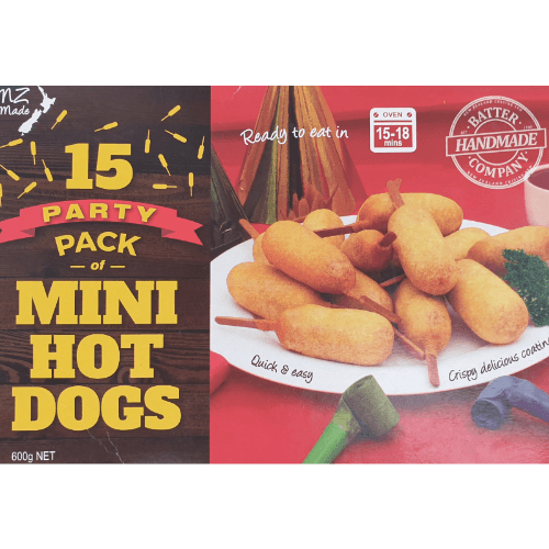 NZ Cuisine The Handmade Batter Co. Party Pack Mini Hot-Dogs