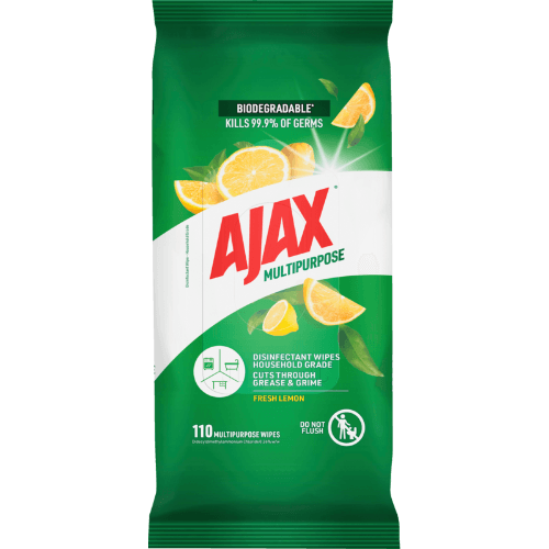 Ajax Eco Fresh Lemon Multipurpose Disinfectant Wipes