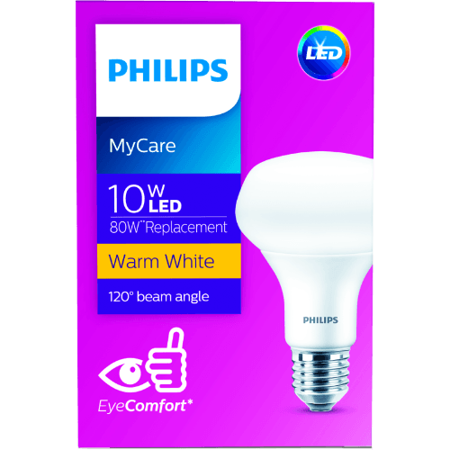 Philips MyCare 10W LED Warm White 120 Beam Angle Screw In Bulb