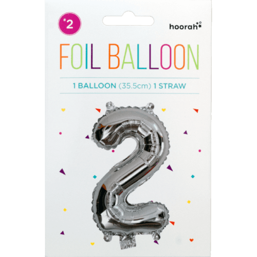 Hoorah Silver Foil Balloon No.2