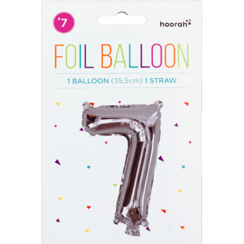 Hoorah Silver Foil Balloon No.7